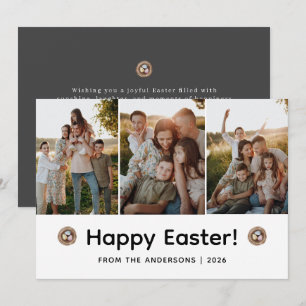 Cartes Pour Fêtes Annuelles Élégante Photo Moderne Minimaliste Joyeuses Pâques