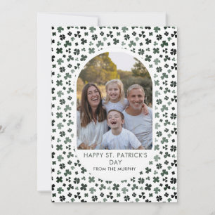 Cartes Pour Fêtes Annuelles Élégante Photo Simple de Trèfle Saint-Patrick