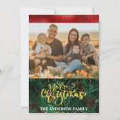 Cartes Pour Fêtes Annuelles Élégante photo tendance Script manuscrit Noël (Devant)