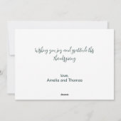 Cartes Pour Fêtes Annuelles Élégante récolte Vintage gracieuse et généreuse (Dos)