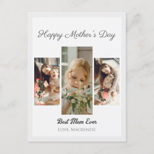 Cartes Pour Fêtes Annuelles Élégante Sweet Pink Bonne mère Jour Trois photo