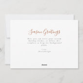 Cartes Pour Fêtes Annuelles Élégante Terracotta Heart Pines 2 Photo Noël (Dos)