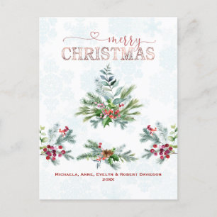Cartes Pour Fêtes Annuelles Élégante Typographie de Noël Joyeux