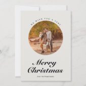 Cartes Pour Fêtes Annuelles Élégante Typographie Script Circulaire Photo (Devant)