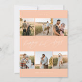 Cartes Pour Fêtes Annuelles Élégante Typographie Script Moderne 6 Photo Collag (Devant)