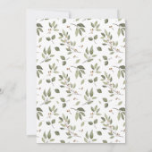 Cartes Pour Fêtes Annuelles Élégante verdure hivernale (Dos)