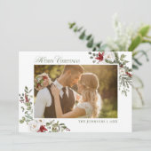 Cartes Pour Fêtes Annuelles Élégante verdure hivernale (Debout devant)