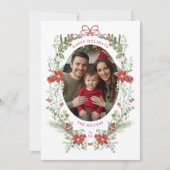 Cartes Pour Fêtes Annuelles Élégante verdure hivernale classique (Devant)