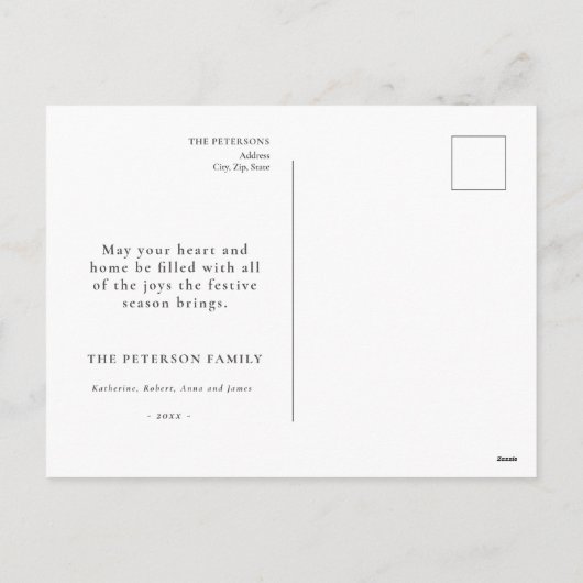 Cartes Pour Fêtes Annuelles Élégantes boules de Noël Rouge Vert Victorien (Dos)