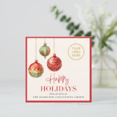 Cartes Pour Fêtes Annuelles Élégantes décorations de Noël en forme de code QR (Debout devant)