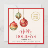Cartes Pour Fêtes Annuelles Élégantes décorations de Noël en forme de code QR (Devant)