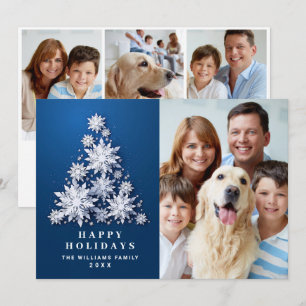 Cartes Pour Fêtes Annuelles Élégants flocons de neige 3D Arbre de Noël 4 Photo