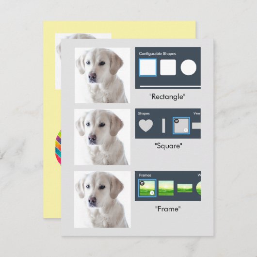 Cartes Pour Fêtes Annuelles Elements - Frames, Shapes, SVG Masking Test (Devant / Derrière)