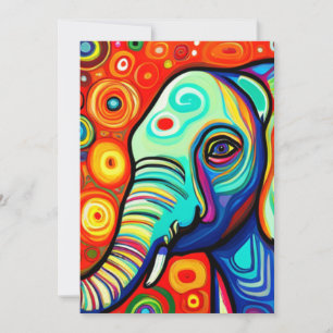 Cartes Pour Fêtes Annuelles Eléphant excentrique