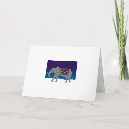 Cartes Pour Fêtes Annuelles Éléphant super (Devant)