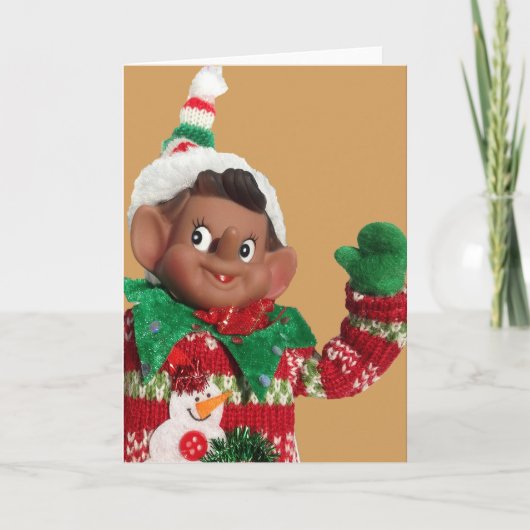 Cartes Pour Fêtes Annuelles Elf (Devant)