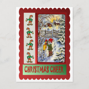 Cartes Pour Fêtes Annuelles Elf à la boîte aux lettres
