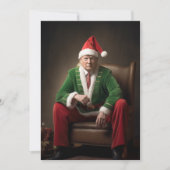 Cartes Pour Fêtes Annuelles Elf de Noël Donald Trump (Devant)