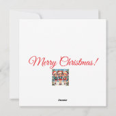 Cartes Pour Fêtes Annuelles Elf Deer Joyeux Noël (Dos)