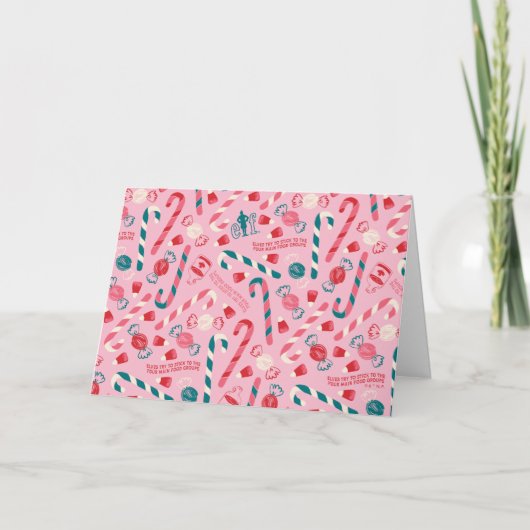 Cartes Pour Fêtes Annuelles Elf Holiday Candy Motif (Devant)