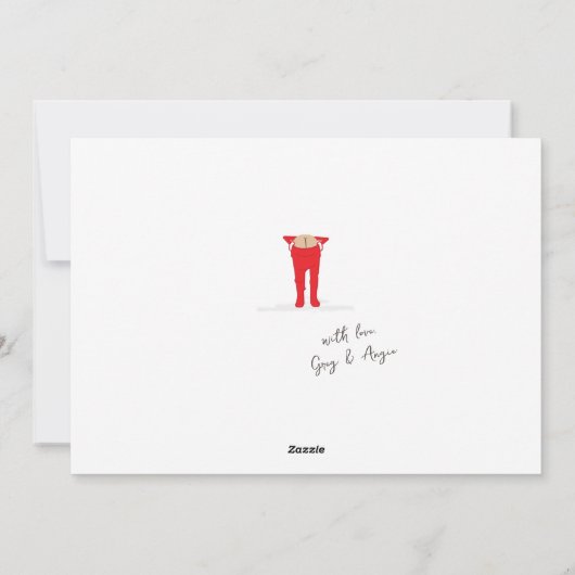 Cartes Pour Fêtes Annuelles Elf Shenanigans Nom Signe Chasseur Vert Noël (Dos)