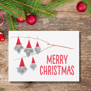 Cartes Pour Fêtes Annuelles Elfe de Noël artisanale – Vœux festifs et chaleure