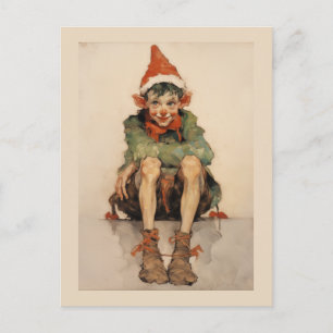 Cartes Pour Fêtes Annuelles Elfe de Noël expressionniste 1