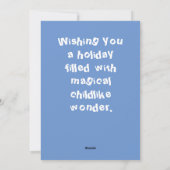 Cartes Pour Fêtes Annuelles Elfe de vacances mignon (Dos)