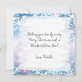 Cartes Pour Fêtes Annuelles Elfe rose adorable | Joyeux Noël personnalisé (Dos)