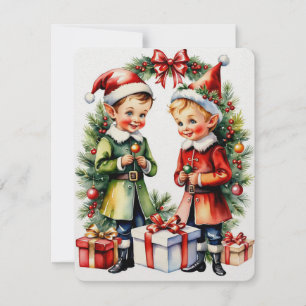 Cartes Pour Fêtes Annuelles elfes