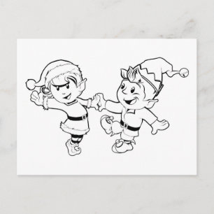 Cartes Pour Fêtes Annuelles Elfes Christmas Dancing