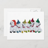 Cartes Pour Fêtes Annuelles Elfes de Noël (Devant / Derrière)