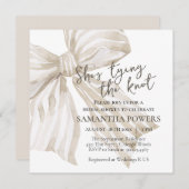 Cartes Pour Fêtes Annuelles Elle noue le noeud (Devant / Derrière)