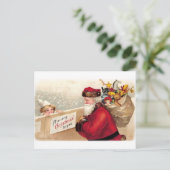 Cartes Pour Fêtes Annuelles Ellen H. Clapsaddle - Père Noël avec enfant (Debout devant)