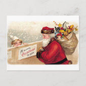 Cartes Pour Fêtes Annuelles Ellen H. Clapsaddle - Père Noël avec enfant (Devant)