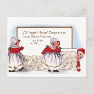 Cartes Pour Fêtes Annuelles Ellen H. Clapsaddle - Trois Petites Filles De Noël