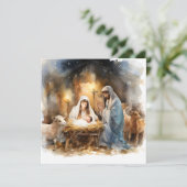 Cartes Pour Fêtes Annuelles Éloigné Dans Un Noël De Manger (Debout devant)