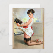 Cartes Pour Fêtes Annuelles Elvgren Mange (Devant / Derrière)