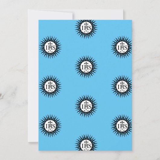 Cartes Pour Fêtes Annuelles Emblème de la Société de Jésus (Devant)