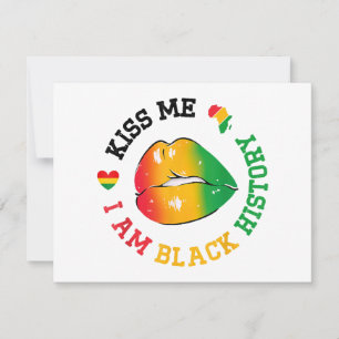 Cartes Pour Fêtes Annuelles Embrasse-moi Je Suis Noir Histoire Mois Africain A