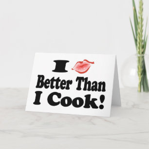 Cartes Pour Fêtes Annuelles Embrasser mieux que cuisiner