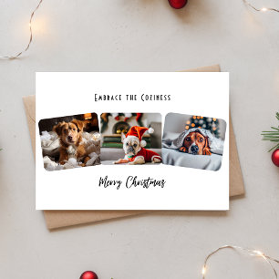 Cartes Pour Fêtes Annuelles Embrassez la convivialité de Noël Collage de photo