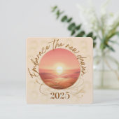 Cartes Pour Fêtes Annuelles Embrassons l'aube nouvelle 2025 (Debout devant)