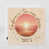 Cartes Pour Fêtes Annuelles Embrassons l'aube nouvelle 2025 (Devant / Derrière)