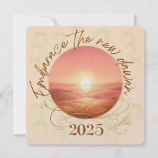 Cartes Pour Fêtes Annuelles Embrassons l'aube nouvelle 2025