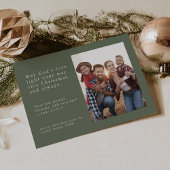 Cartes Pour Fêtes Annuelles EMELIA Green Photo Facile Simple Noël Religieux