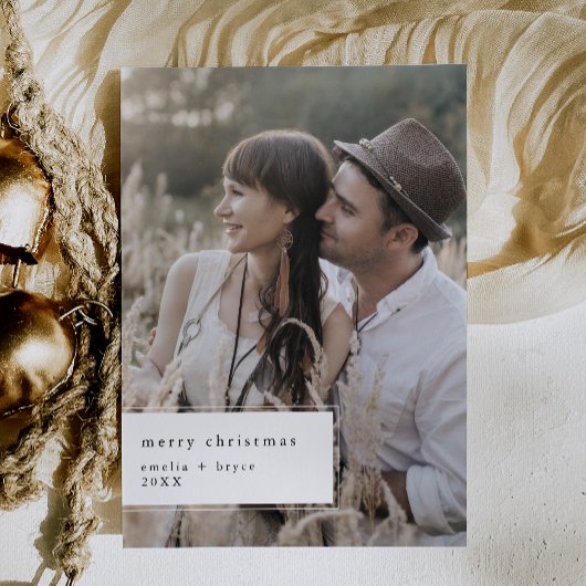 Cartes Pour Fêtes Annuelles EMELIA Noir imprimable mignon photo unique Noël