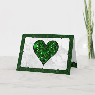 Cartes Pour Fêtes Annuelles Emerald Heart St. Patrick's Day Holiday Card