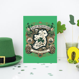 Cartes Pour Fêtes Annuelles "Emerald Isle Explorer" - Une Cartographie Vintage