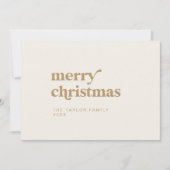 Cartes Pour Fêtes Annuelles EMERY Gold Easy Retro Fun Simple Joyeux Noël (Devant)